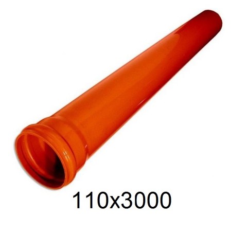 Тут изображение Труба ПП для наружной канализации, диаметр 110 мм, длина 3000 мм