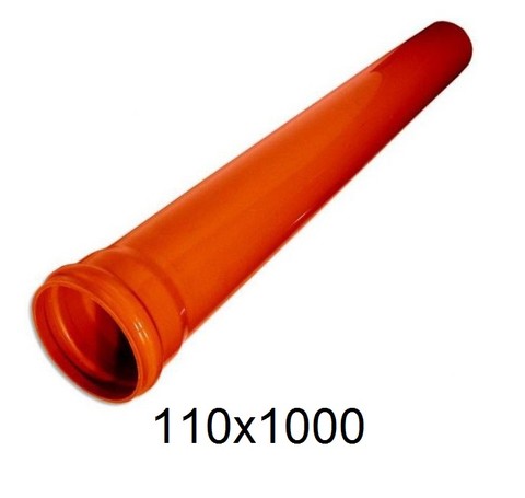 Тут изображение Труба ПП для наружной канализация, диаметр 110 мм, длина 1000 мм