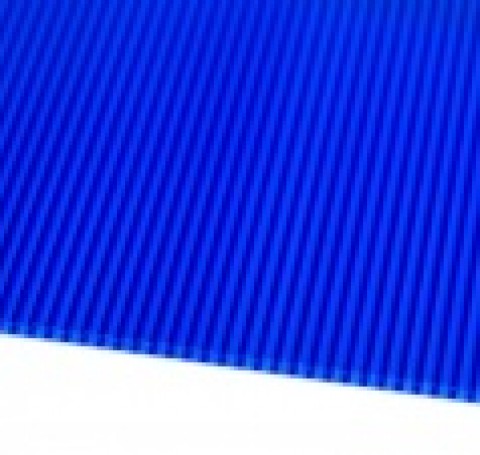 Тут изображение Поликарбонат сотовый 4 мм синий, 2,1х12м, Solaris