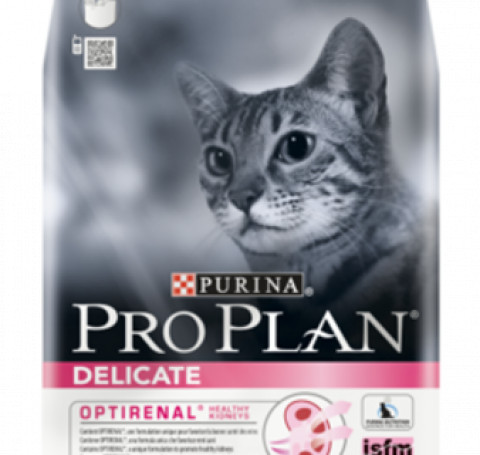Тут изображение PRO PLAN Delicate для кошек с чувствительным пищеварением, с индейкой, 400 гр