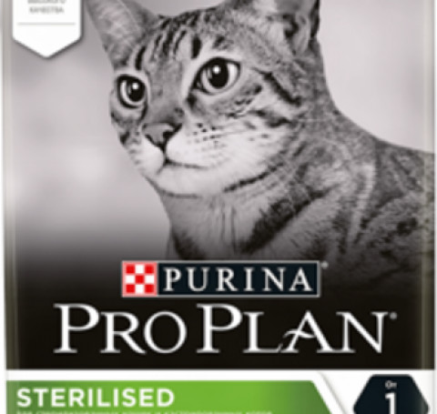 Тут изображение PRO PLAN Sterilised для стерилизованных кошек, с кроликом, 400 гр