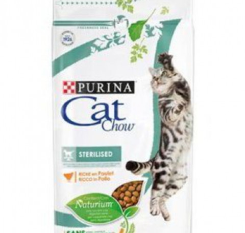 Тут изображение PURINA Cat Chow Sterilised c высоким содержанием птицы, 1,5 кг