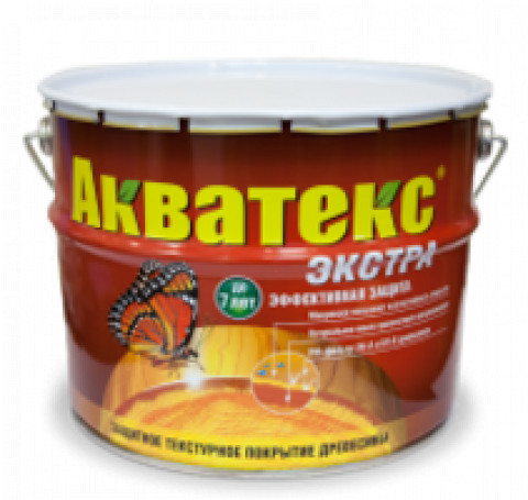 Тут изображение АКВАТЕКС-ЭКСТРА защитно-декоративное покрытие для древесины 10л