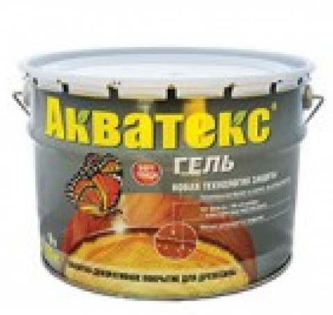 Тут изображение АКВАТЕКС-ГЕЛЬ Защитно-декоративное тиксотропное покрытие для древесины 9л