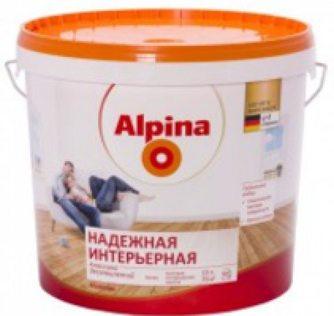 Тут изображение АЛЬПИНА Краска латексная устойчивая, матовая 10л Mattlatex