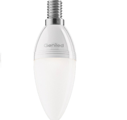 Тут изображение Светодиодная лампа Geniled
E14 C37 6W 4200K 01304