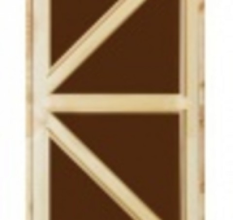 Тут изображение Дверь Промо с угловыми стеклянными вставками (липа) 180х70, Банный Эксперт