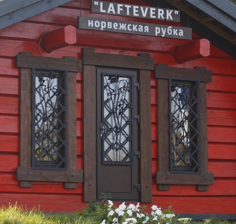 Тут изображение Дачный дом из лафета по технологии норвежской рубки