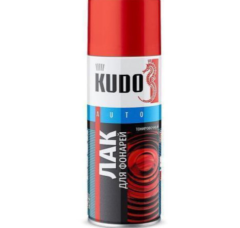 Тут изображение KUDO Лак для тонировки фонарей чёрный 520мл