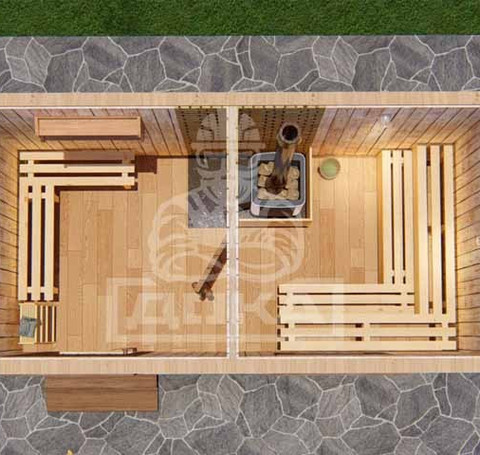 Тут изображение Классическая каркасная баня 2×4