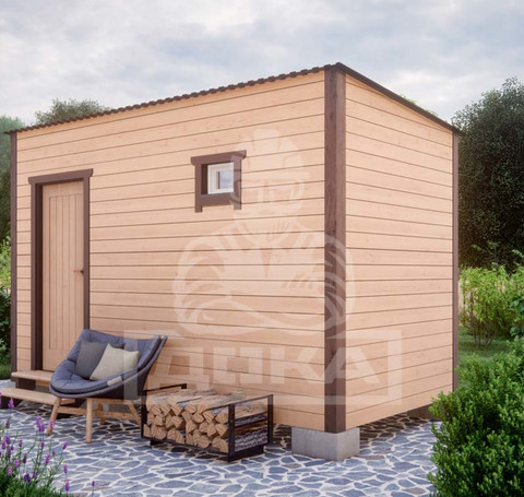 Тут изображение Классическая каркасная баня 2×4