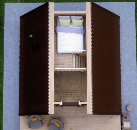 Тут изображение Каркасная баня «A-frame» 6х7