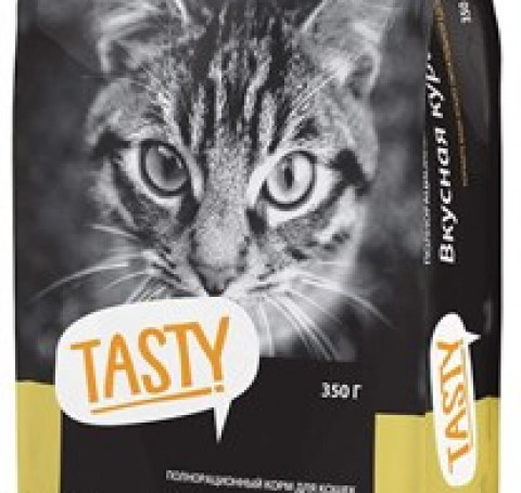 Тут изображение TASTY Сухой корм для кошек курица 10 кг