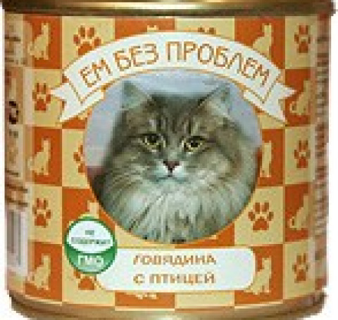 Тут изображение ЕМ БЕЗ ПРОБЛЕМ Говядина с птицей, 250г