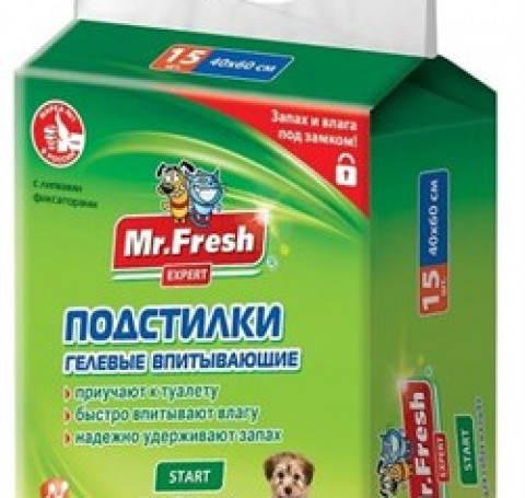Тут изображение Подстилки гелевые MF Expert Start 40*60 (упак. 15 шт)