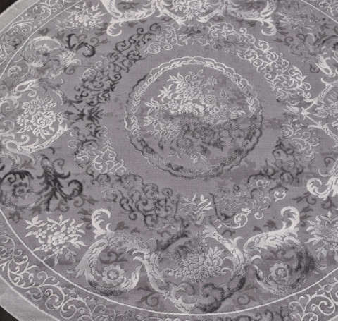 Тут изображение Ковер 03760A - GREY / GREY - Круг - коллекция ARMINA 2.40x2.40
