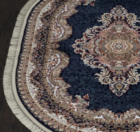 Тут изображение Ковер D506 - NAVY - Овал - коллекция ISFAHAN 1.60x2.20