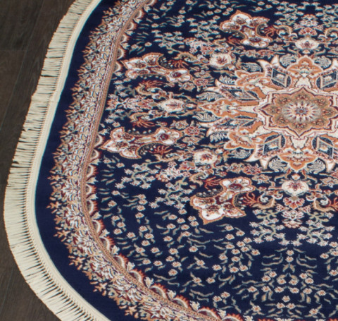 Тут изображение Ковер D521 - NAVY - Овал - коллекция ISFAHAN 1.60x2.20