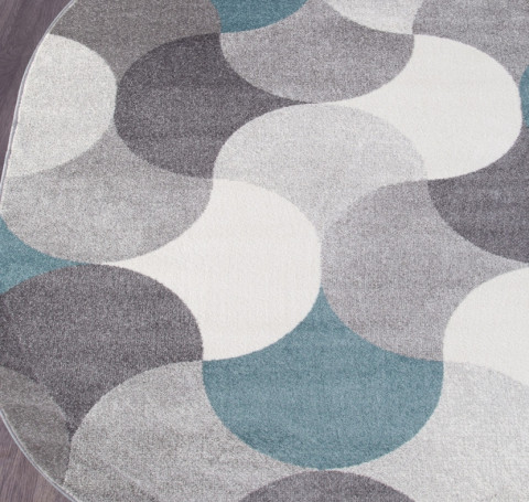 Тут изображение Ковер 2257 - LIGHT GRAY - Овал - коллекция SOFIT 1.20x1.80