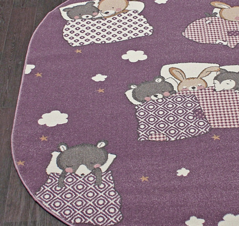 Тут изображение Ковер 2922 - LIGHT PURPLE - Овал - коллекция SOFIT 1.60x2.30