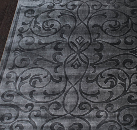 Тут изображение Ковер HL 714 - TEAL-GREY - Прямоугольник - коллекция CARVING WOOL VISCOSE 1.60x2.30