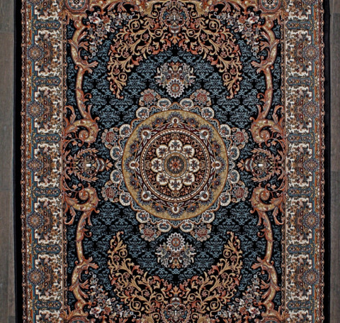 Тут изображение Ковер D728 - DARK NAVY - Прямоугольник - коллекция SHAHREZA 2.00x2.85