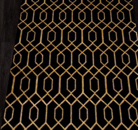 Тут изображение Ковер 04427G - GOLD / GOLD - Прямоугольник - коллекция OMEGA 2.40x3.40