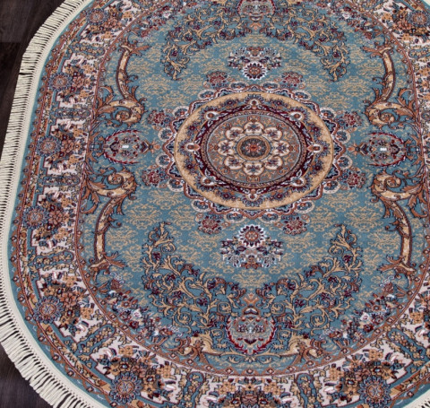 Тут изображение Ковер D728 - BLUE - Овал - коллекция SHAHREZA 2.00x2.85