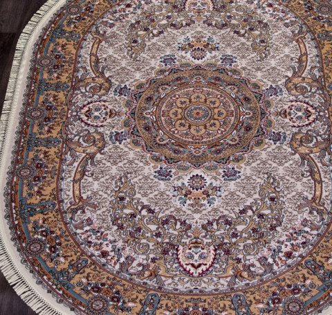 Тут изображение Ковер D728 - CREAM - Овал - коллекция SHAHREZA 2.80x3.70
