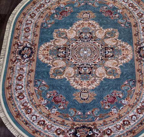 Тут изображение Ковер D727 - BLUE - Овал - коллекция SHAHREZA 2.40x3.30