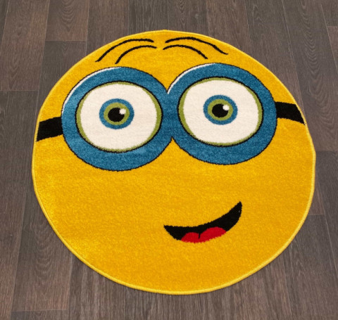 Тут изображение Ковер NC13 - YELLOW - Круг - коллекция SMILE