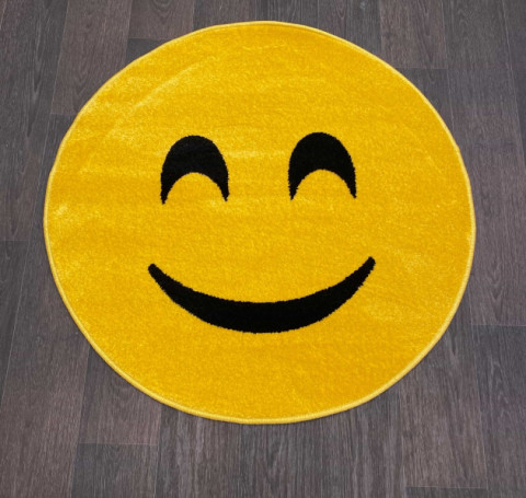 Тут изображение Ковер NC16 - YELLOW - Круг - коллекция SMILE