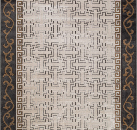 Тут изображение Ковер D781 - CREAM-GRAY - Прямоугольник - коллекция SERENITY 2.80x4.80