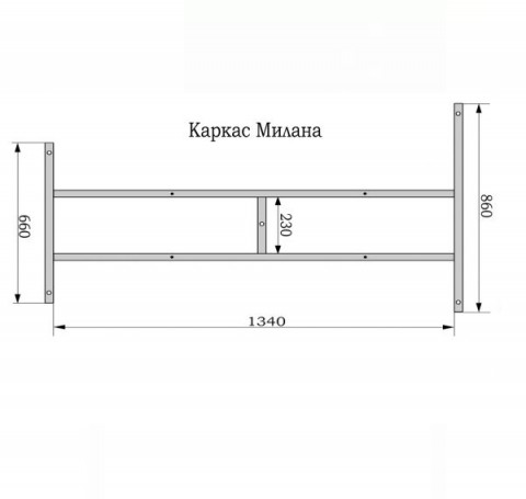 Тут изображение Каркас для ванны Милана 1500x900 мм