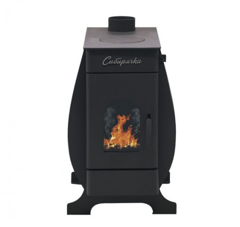 Тут изображение Воздухогрейная печь Сибирячка-12 с кожухом из нержавеющей стали (НМК) 200 М3