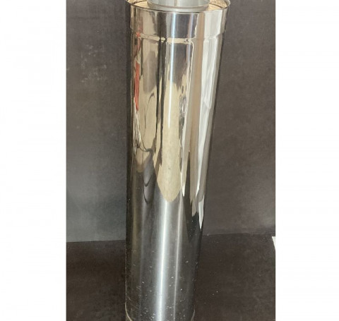 Тут изображение Труба Термо (304, t0.8 / 430, t0.5) d130 / D220 L1000 (зеркало, раструб), вермикулит спрессованный