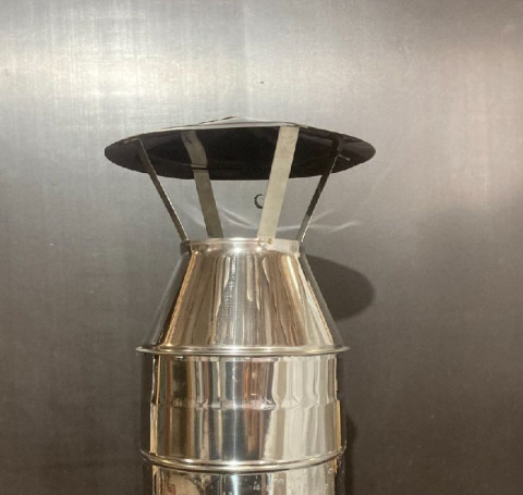 Тут изображение Зонт Термо (304, t0.8 / 430, t0.5) d130 / D220(колпак 285) L330(зеркало, раструб) вермикулит спрессованный