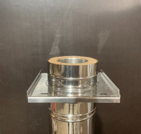 Тут изображение Крепление опорное Термо (304, t0.8 / 430, t0.5) (пластина 430-1,5мм) d130 / D220, A320 x B320, L200 (зеркало, раструб) вермикулит спрессованный