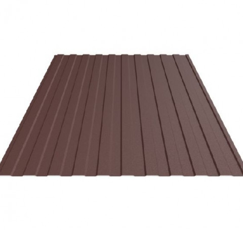Тут изображение Профнастил С-8 Шоколадно-коричневый (0,4мм; 1,2*2м) RAL 8017