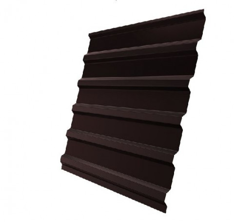 Тут изображение Профнастил С20 Шоколад (0,5мм; 1,15) RAL 8017