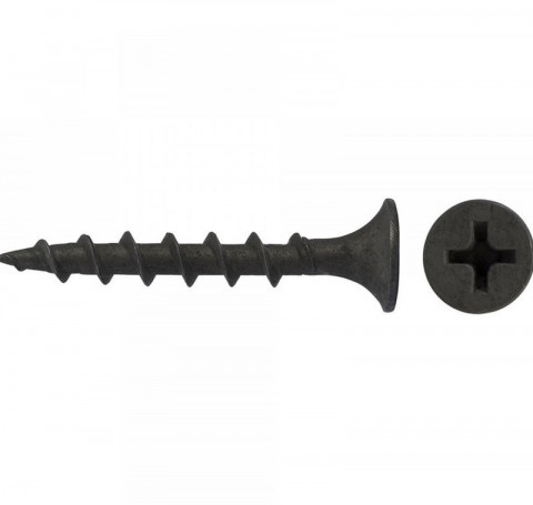 Тут изображение Саморезы по дереву черные 3,5х51 мм (1 кг)