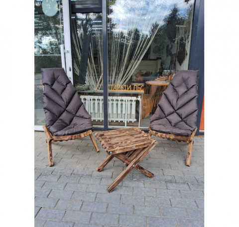 Тут изображение Комплект деревянной садовых кресел Кентукки