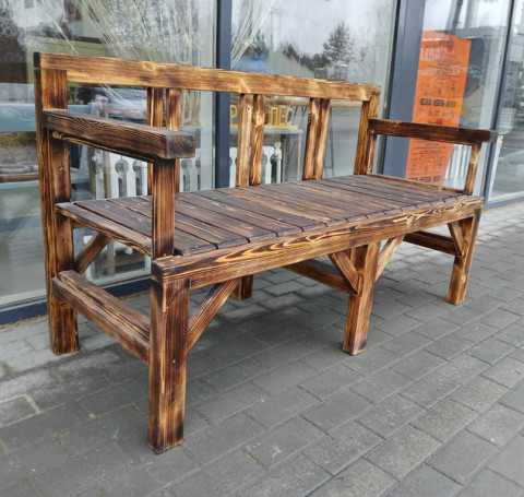 Тут изображение Диван деревянный Дачный