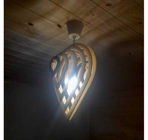 Тут изображение Светильник деревянный параметрический Капля