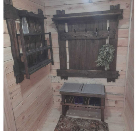 Тут изображение Полка деревянная для мелочей банная