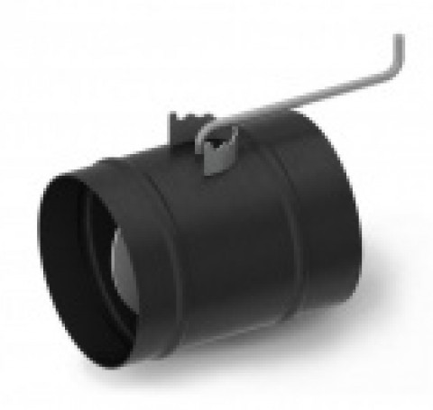 Тут изображение Шибер Термофор ф150 мм, 1,5мм, 08ПС прямой, антрацит (Доцент, Герма, Яуза)