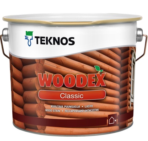 Тут изображение Лазурь-антисептик Teknos Woodex classic, 9 л