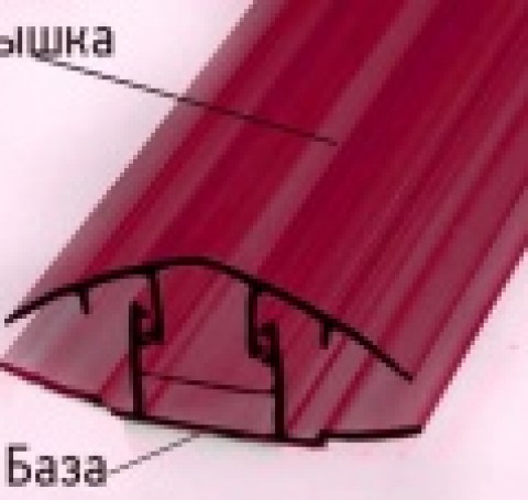 Тут изображение Профиль Кронос соединительный разъёмный (база), L=6 м, рубин