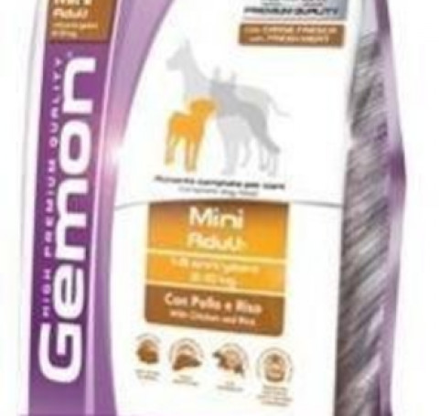 Тут изображение Gemon Dog Mini корм для взрослых собак мелких пород курица с рисом 1 кг