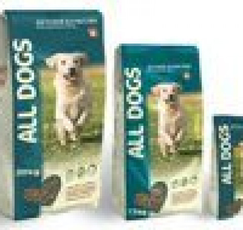 Тут изображение ALL DOGS сухой корм 2,2 кг, для собак всех пород. Курица